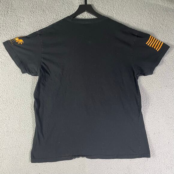 Grunt Style Skull Graphic Tee XXL Black USA Flag Military Shirt Cotton Patriotic - Picture 3 of 8